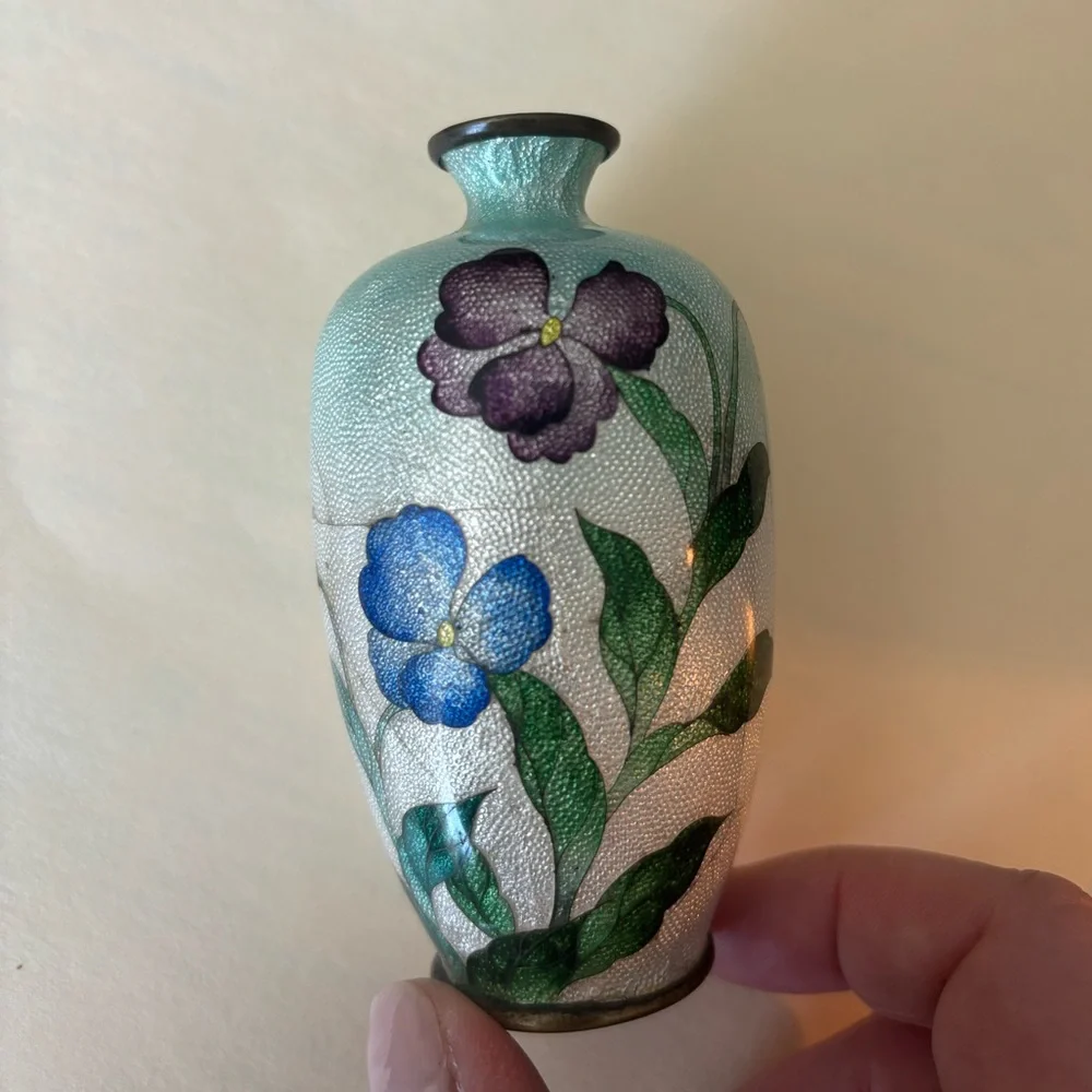 Vintage mini cloisonné vase